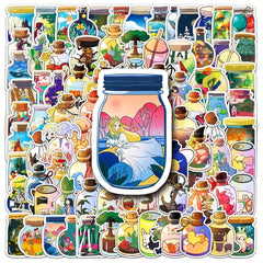 100pcs Cartoon Bottle Graffiti Stickers for Phone Laptop Car