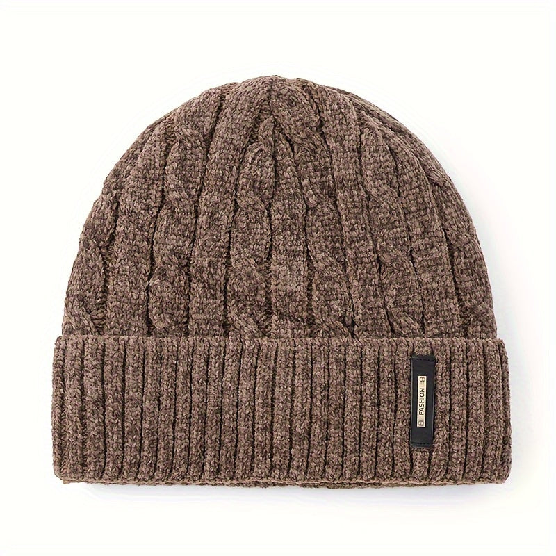 Letter Knitted Beanie Hat Outdoor Cycling Pullover Hat