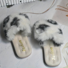 Fleece Open Toe Slippers Girls Non Slip Indoor Home Shopping
