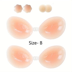 4 Pairs Invisible Stick On Bras Silicone Nipple Pasties