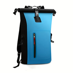Waterproof Sports Backpack Geometric PVC Material Ideal for Swimming