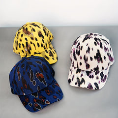 Leopard Print Baseball Cap Hip Hop Hot Stamping Sun Hat Adjustable Sunscreen Gol