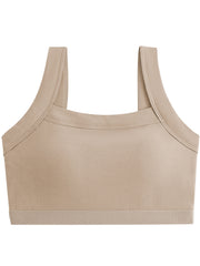 Summer Solid Sports Bra with Beauty Back Cami Workout Fitness Bra