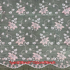 Maple Leaf Flower Embroidered Dress Lace Fabric