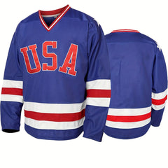 Men's Ice Hockey Jersey Stripe Retro Classic Embroidery Stitched