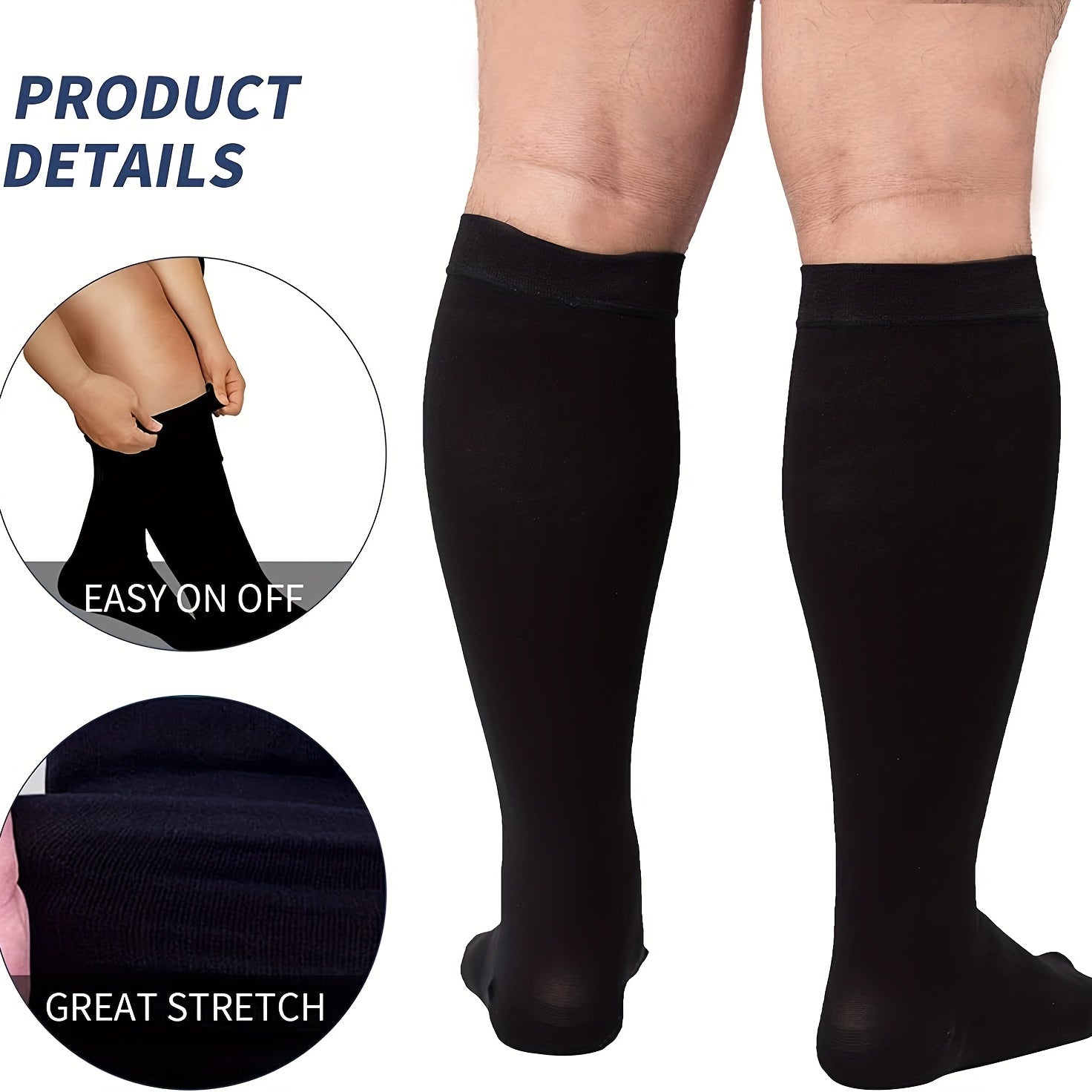 Copper Compression Socks 20-30 MmHg for Plus Size Women & Men