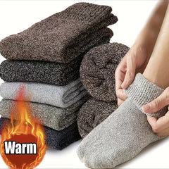 5 Pairs Outdoor Casual Warm Wool Socks for Men