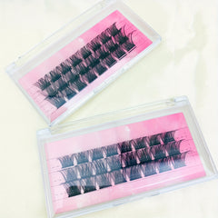 24 pcs Reusable Wispy False Eyelashes D Curl 14 16 18mm Mix DIY Lash Extension