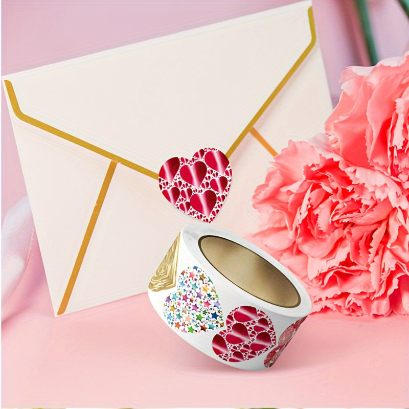 Love Stickers Roll Self-Adhesive Labels Sealing Stickers