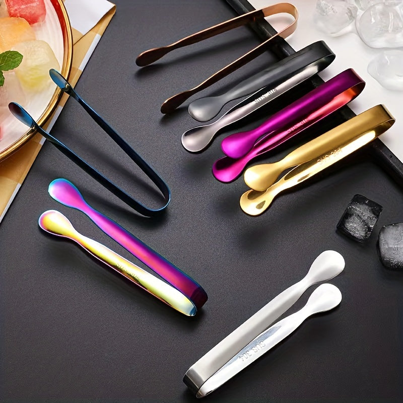 3pcs Stainless Steel Ice Tongs for Bars Pubs Durable Home Kitchen Accessory