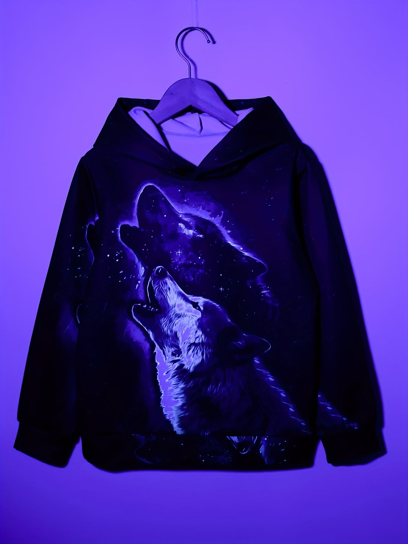 Wolf 3D Print Boys Hooded Sweatshirt Spring Fall Kids Hoodie Tops