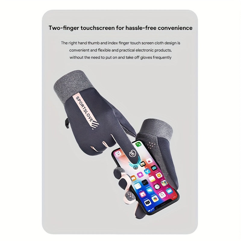 Touch Screen Cycling Gloves Anti Slip Fitness Gloves Waterproof
