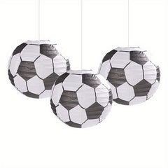 3pcs Sports Paper Lanterns Baseball Football Party Decoration Set
