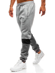 Men's Patchwork Drawstring Sports Sweatpants