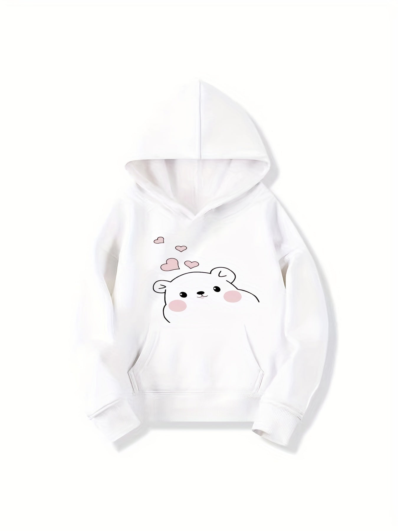 Girls Bear Pattern Smart Hoodie for Halloween Party