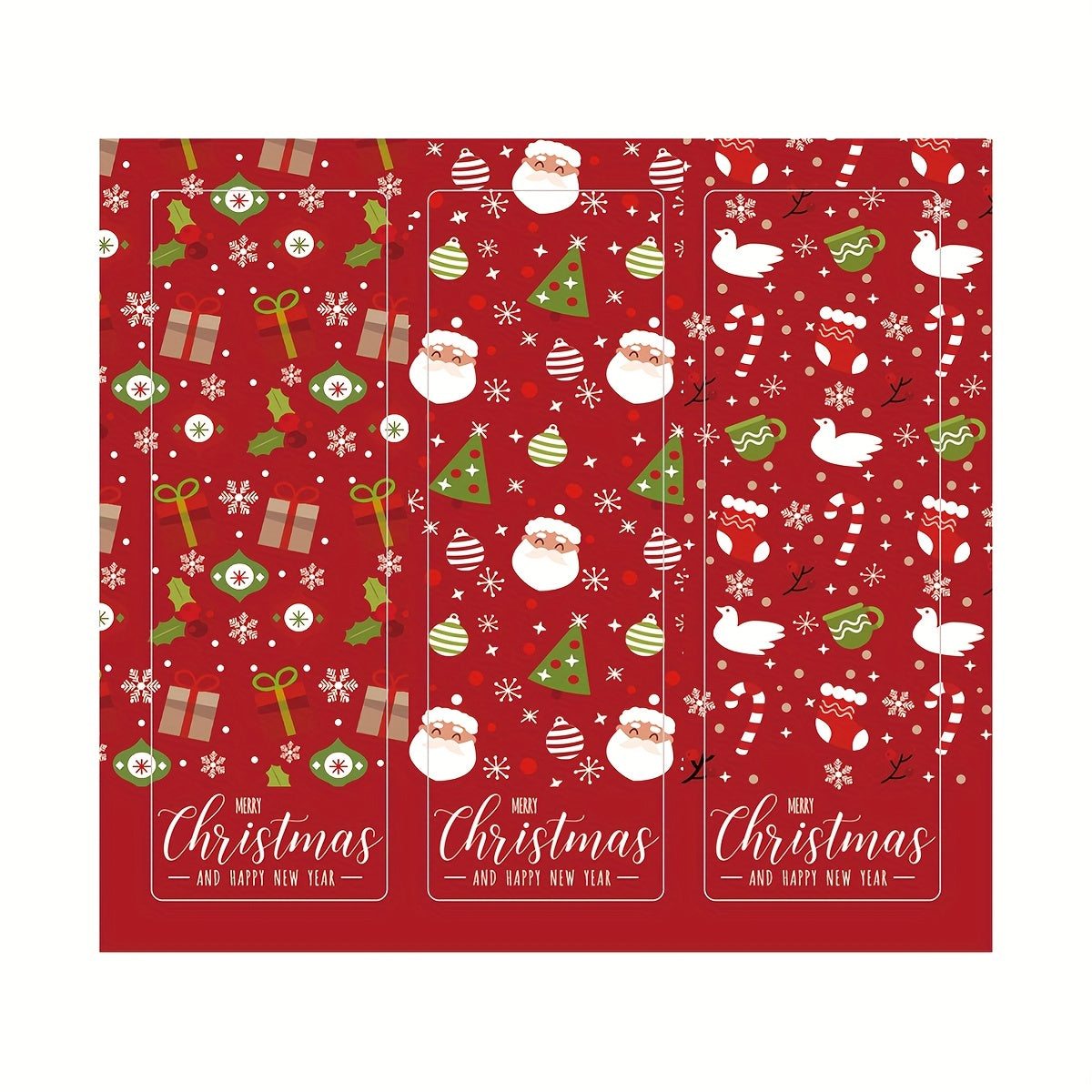 90pcs Merry Christmas Stickers Labels Holiday Boxes Bag Sealing Xmas Party Decor
