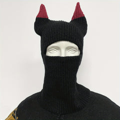 Balaclava Horn Ski Mask Unisex Hip Hop Beanie Knitted Elastic Headgear