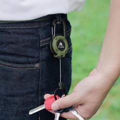 4pcs Retractable Wire Rope Keychain w/ Anti Lost Buckle