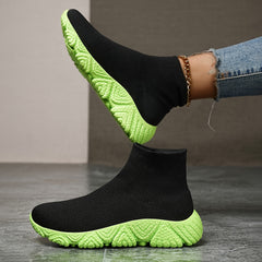 Breathable Mesh High Top Running Shoes