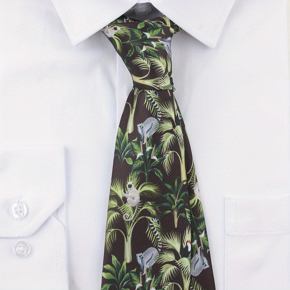 Multicolor Modern Novelty Print Tie For Men