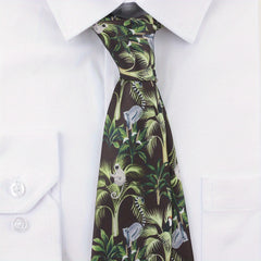 Multicolor Modern Novelty Print Tie For Men