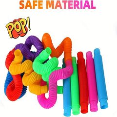 20pcs Pop Tube Fidget Toys & Party Supplies for Stress Relief Puzzle Learning