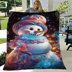 Snowman Printed Blanket for Home & Outdoor Use