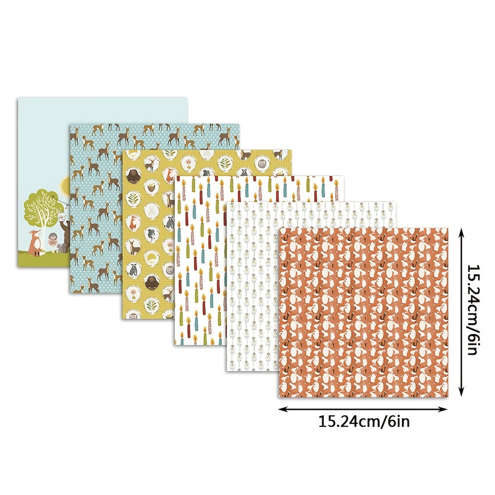 12pcs Vintage Lavender Pattern DIY Scrapbook Paper 6x6