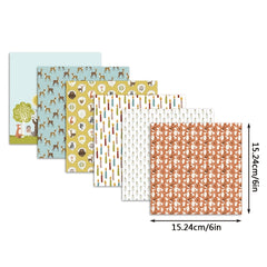 12pcs Vintage Lavender Pattern DIY Scrapbook Paper 6x6