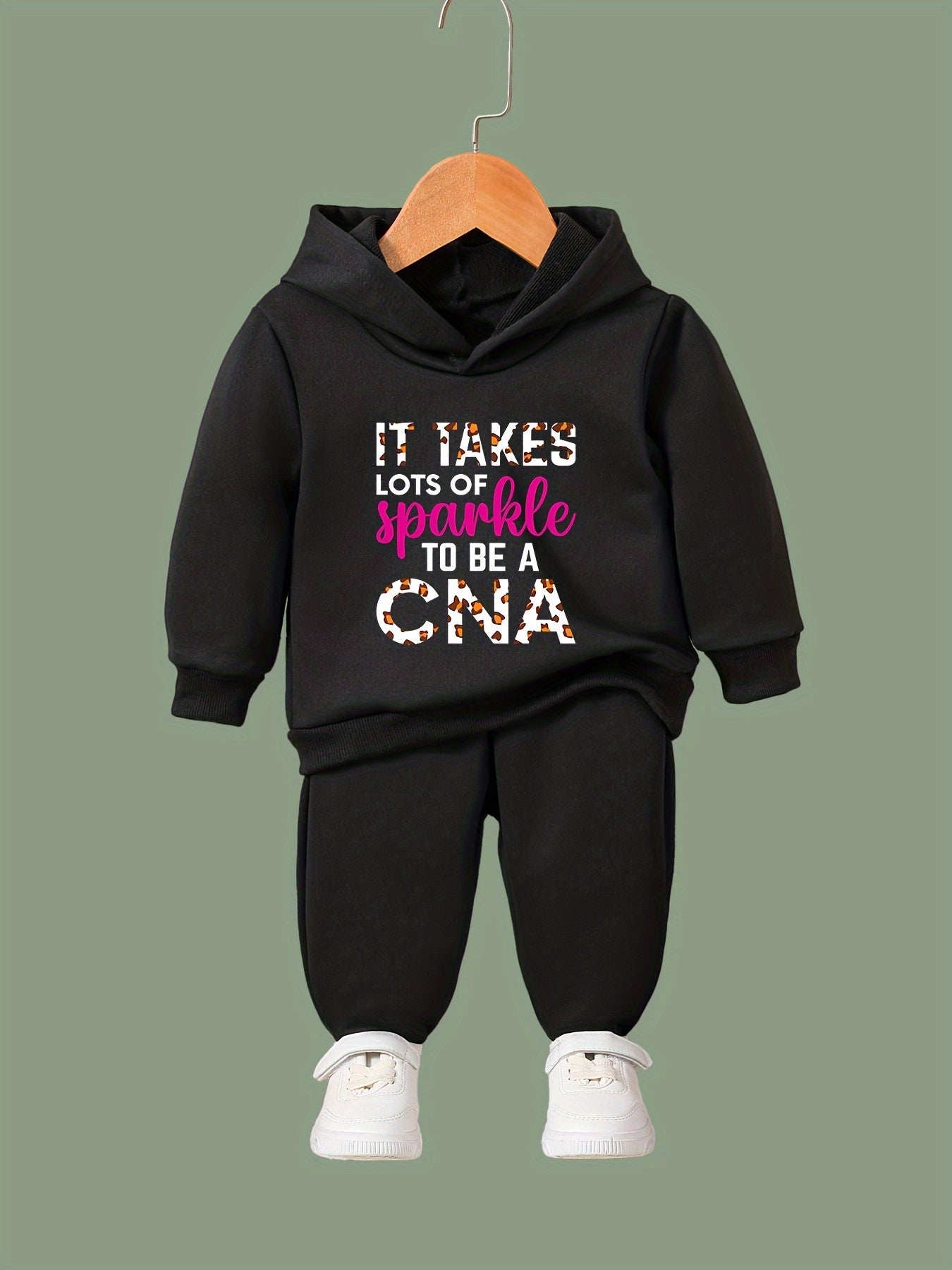 2pcs Sparkly Activewear Sets for Girls