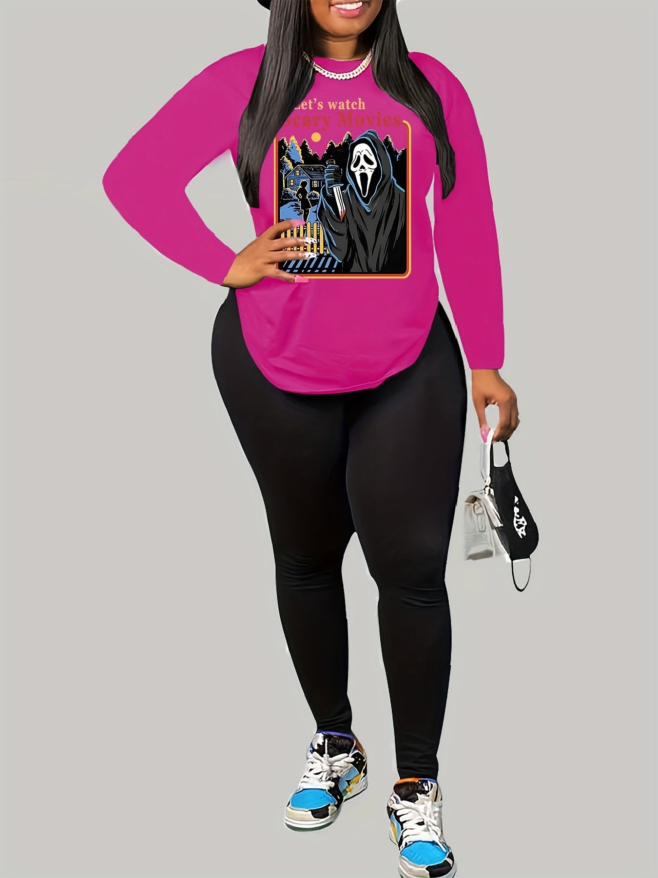 Women's Plus Size Halloween 2 Piece Set