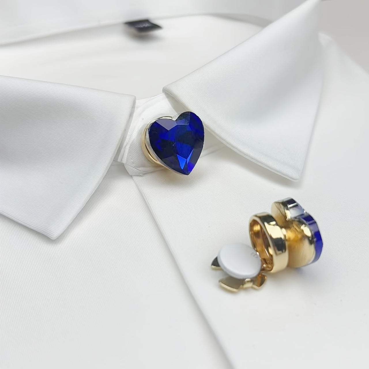 Heart Shaped Rhinestone Button Set for Shirts