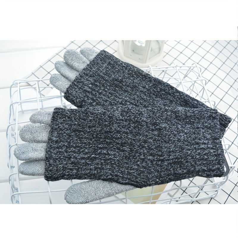 Winter Touch Screen Gloves Thick Insulated Wool Mittens