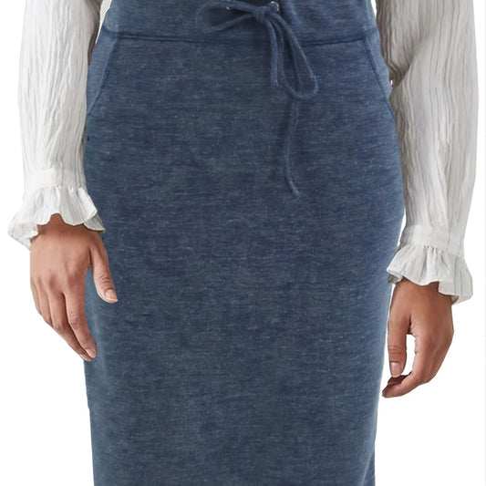 Drawstring Pocket Pencil Skirt High Waist Fall & Winter