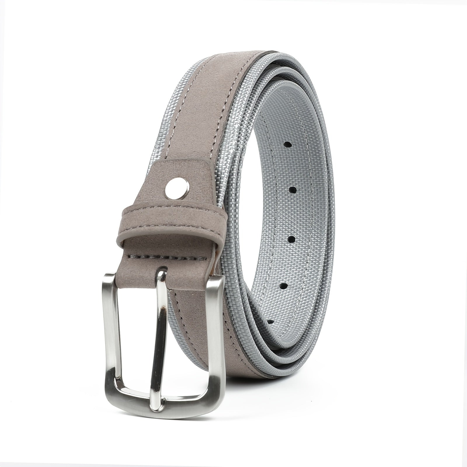 Adjustable Square Buckle Men's Belt for Christmas Birthday Gift