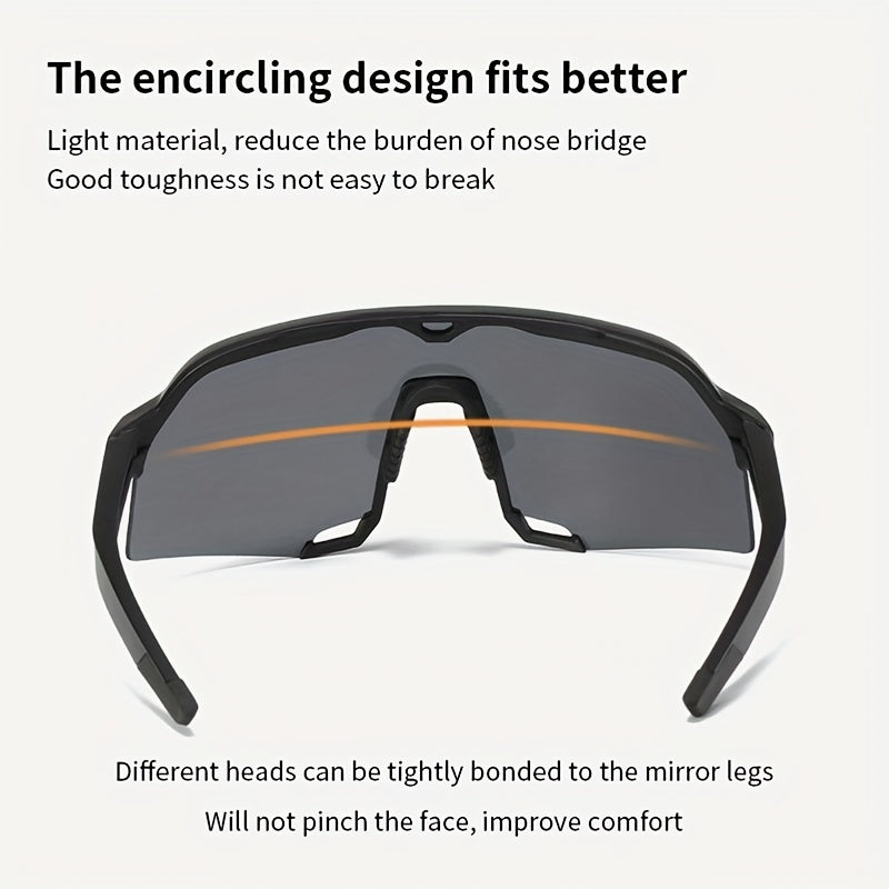 Men's Windproof Sports Sunglasses for Cycling Driving Skiing