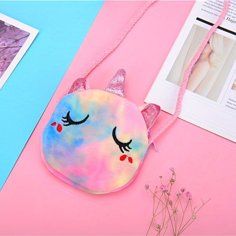 Cartoon Unicorn Coin Purse Wallet Crossbody Bag for Kids