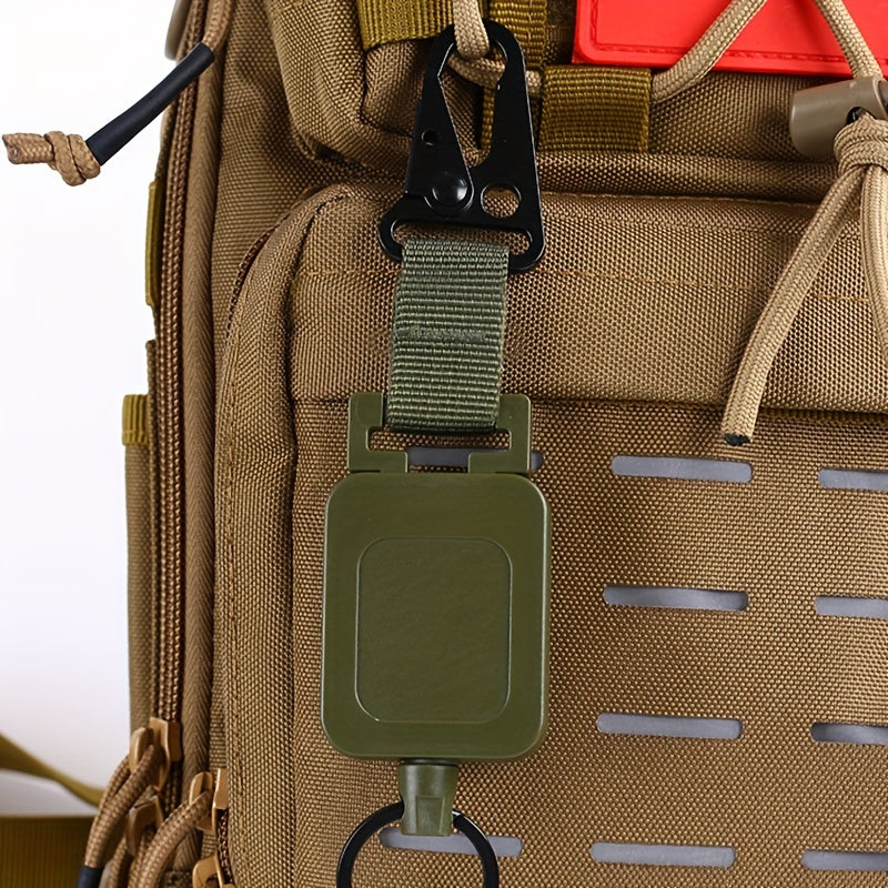Retractable Backpack Hanging Buckle Keychain Keyring Outdoor Tool