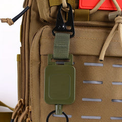 Retractable Backpack Hanging Buckle Keychain Keyring Outdoor Tool