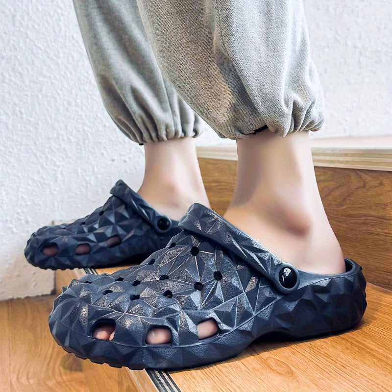 Men's Platform Clogs Hollow Out Non Slip Garden Shoes