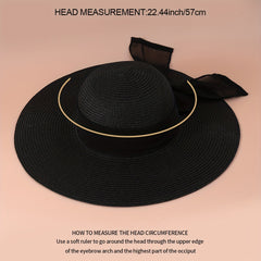 Sun Hat Wide Brim UV Protection Straw Hat Classic Floppy Beach Hats For Women
