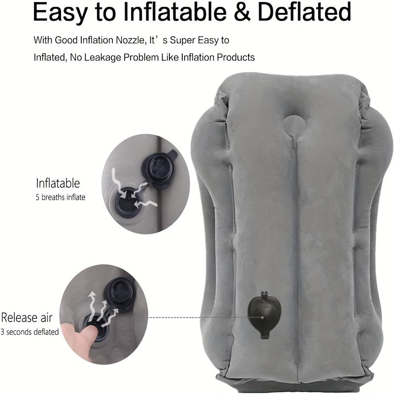 Inflatable Travel Pillow for Airplane Car Office - Sleep Comfortably Anywhere