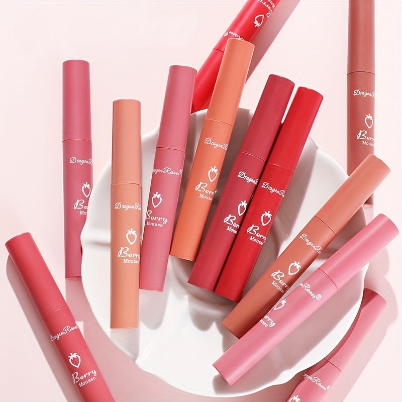 Matte Velvet Lip Glaze 12 Colors Long Lasting Lipstick