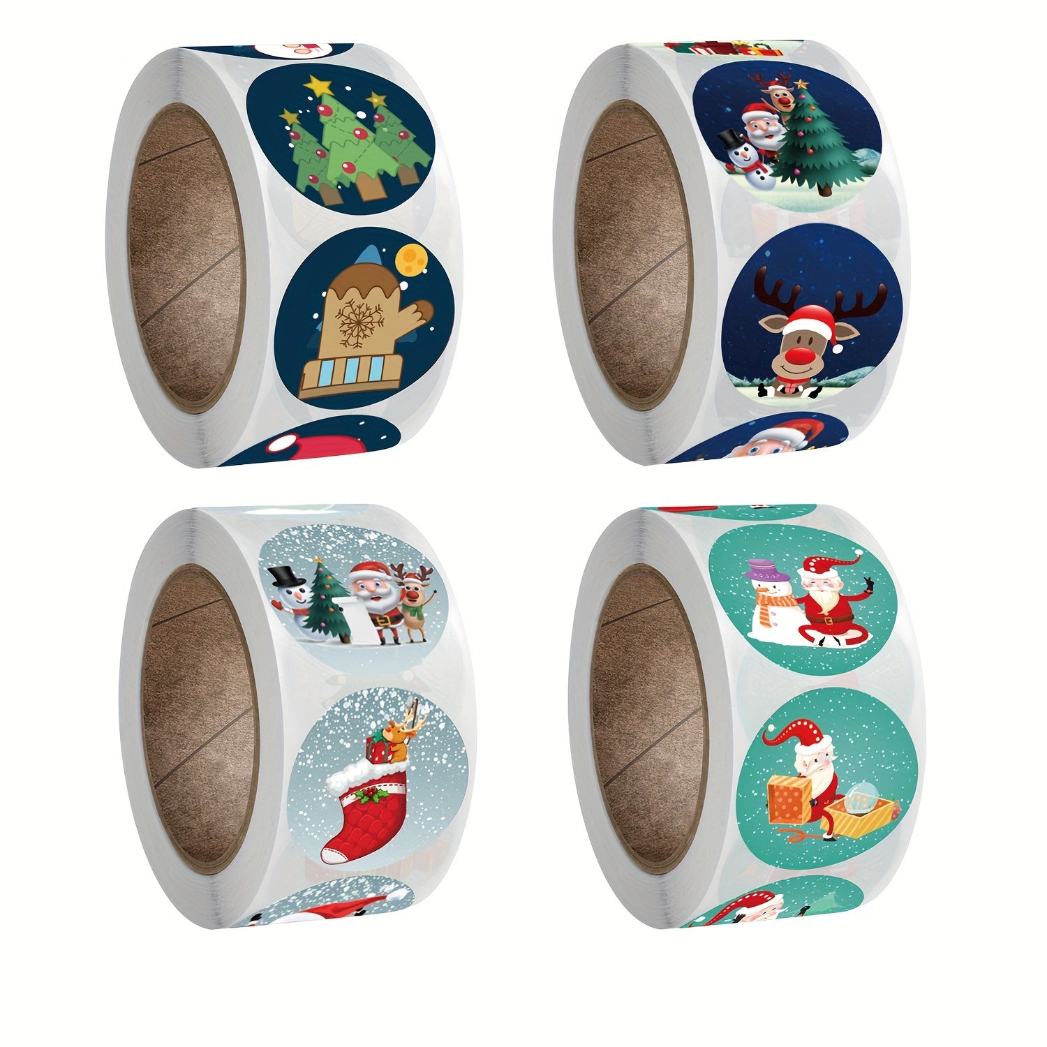 500 Sheets Christmas Gift Collection Adhesive Sticker Label