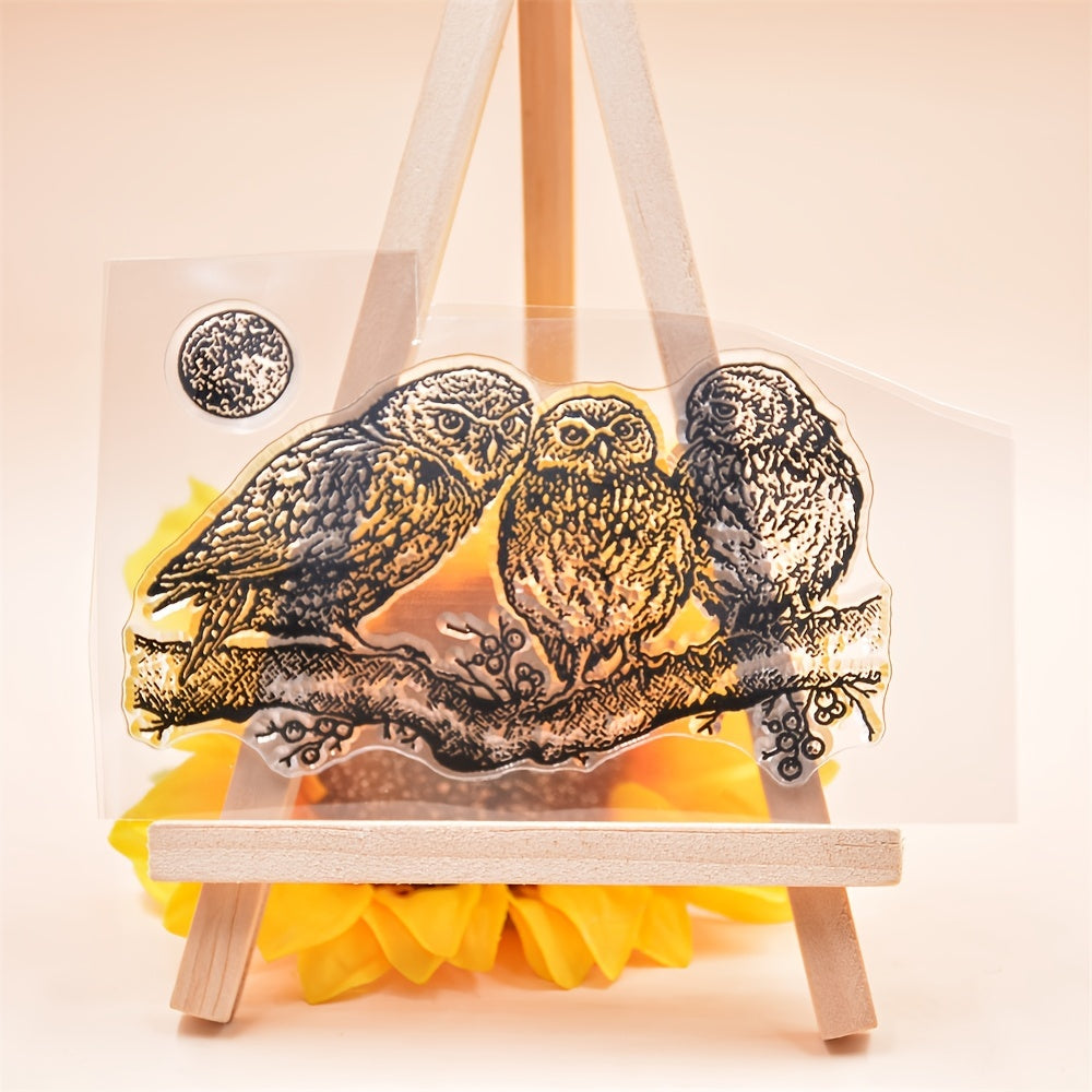 Owls Pattern Clear Silicone Stamp for Crafts