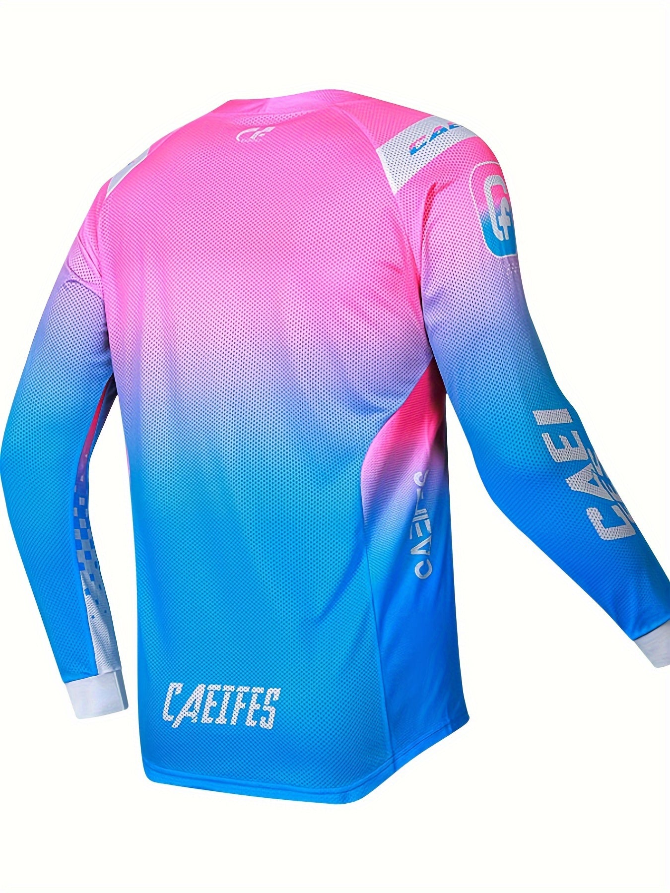 Fluorescent Mesh Long Sleeve Motorcycle T-Shirt
