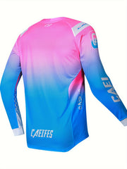 Fluorescent Mesh Long Sleeve Motorcycle T-Shirt