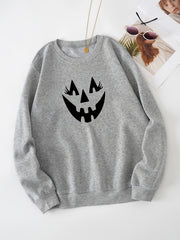 Y2K Cartoon Printed Warm Sports Sweatshirts For Halloween