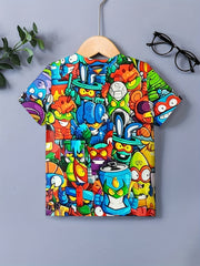 Breathable Boy's 3D Cartoon Print T shirt for Summer