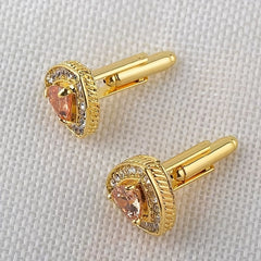 French Style Inlaid Diamond Cufflinks